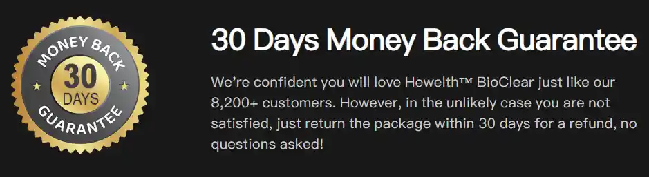 Hewelth BioClear Moneyback
