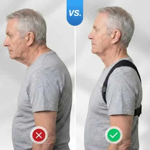 WellaBack Posture Corrector before and after